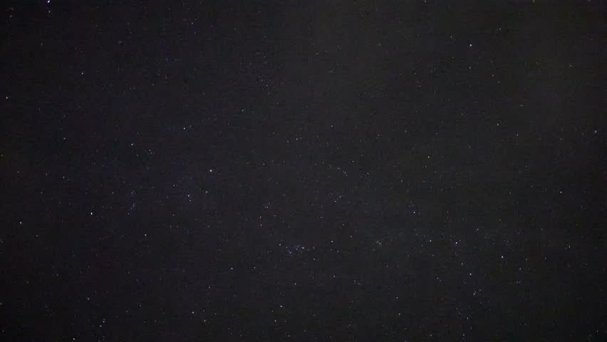 A footage of a shooting star in the starry sky at night