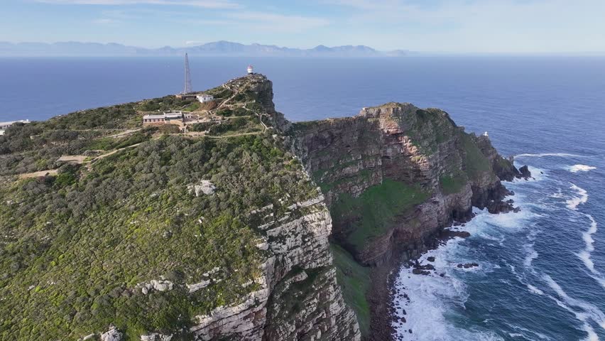 Famous Cape Point At Cape Town In South Africa. Table Mountain National Park. Famous Cape Point. Cape Town At South Africa. Tourism Travel. Stunning Skyline.