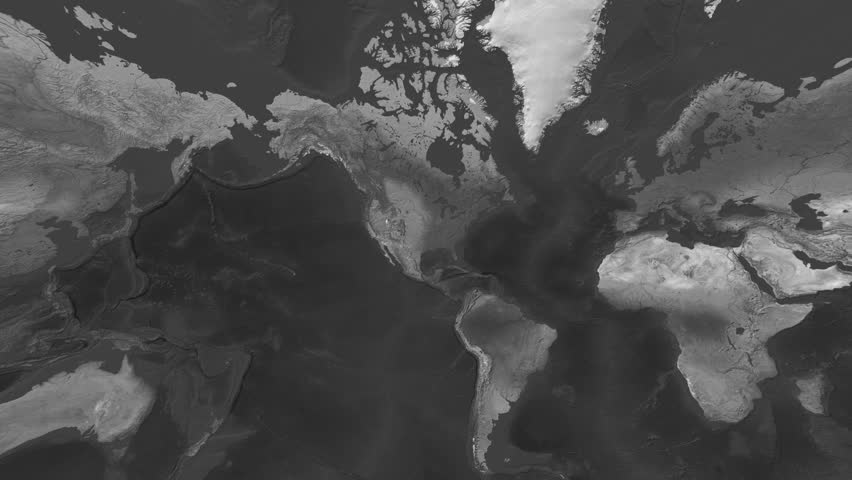 United States of America Flat Map Flag Black and White Map