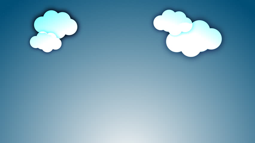 An animated sky background with clouds and shining stars.
