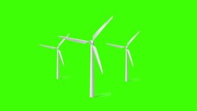 Wind Turbine Green Screen Background Animation Stock video footage. - Powered by Shutterstock - Get 15% off with code: PIKWIZARD15