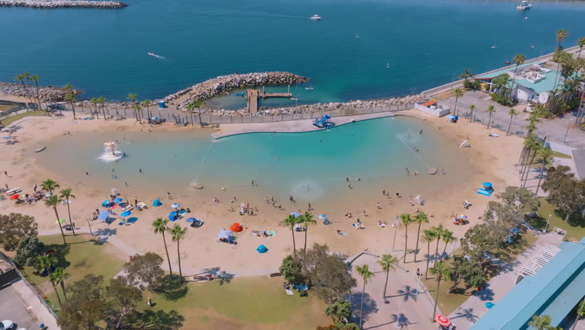 Aerial view of Redondo Beach Lagoon