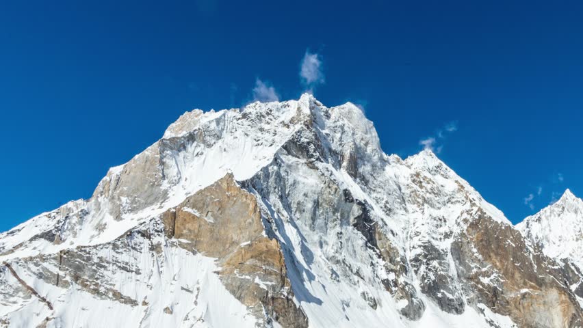 K2 mountain peak, second highest mountain in the world, K2 trek, Pakistan, Asia. Vertical video