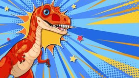 A dinosaur in a vibrant comic style - Powered by Shutterstock - Get 15% off with code: PIKWIZARD15