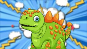 Cartoon dinosaur reacting to an explosion - Powered by Shutterstock - Get 15% off with code: PIKWIZARD15