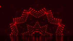 Red decoration star kaleidoscope wall LED NEON screen ORNAMENT graphic abstract modern bright dance floodlight lights stage wall modern art design element twist intro amazing motion graphic rhythm 4k - Powered by Shutterstock - Get 15% off with code: PIKWIZARD15