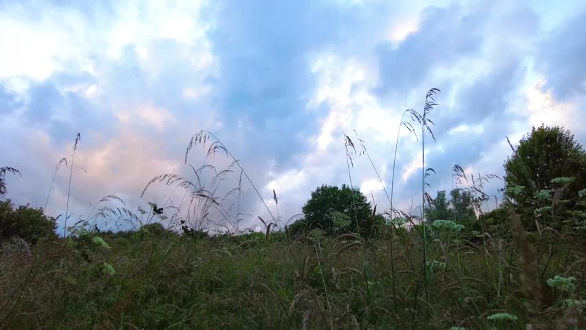 Beautiful Landscape with moving clouds