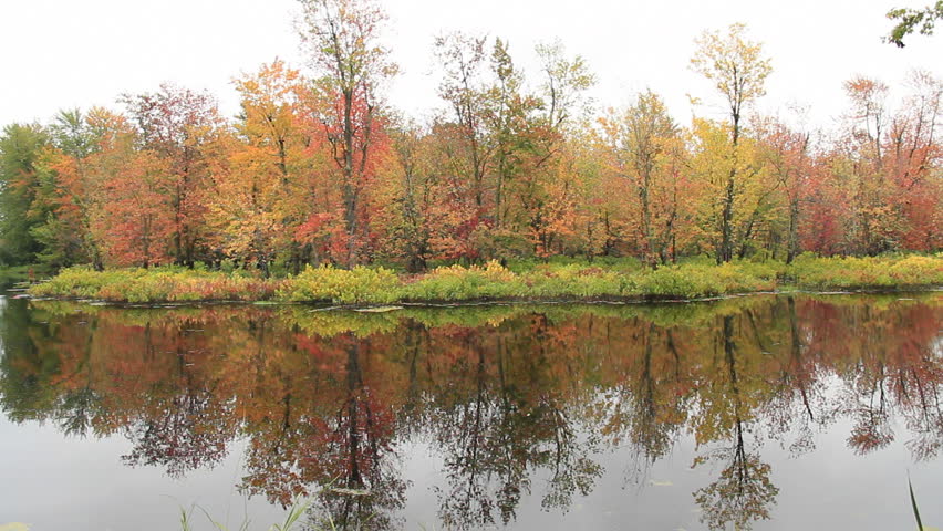 Vermont October 3. A tranquil nature scene in northern Vermont on a cloudy