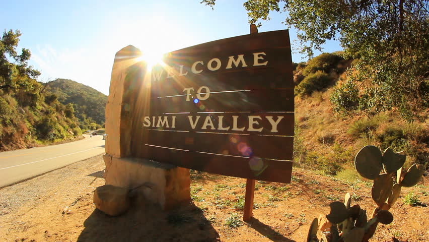 Simi Valley Sign 3. The Welcome to Simi Valley sign at the east border along the