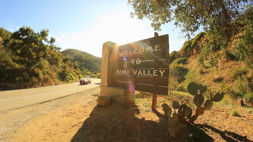 Simi Valley Sign 2. The Welcome to Simi Valley sign at the east border along the