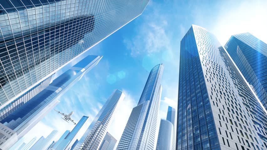 Newark. Airplane Landing City Skyscraper with Welcome Sign on Bus