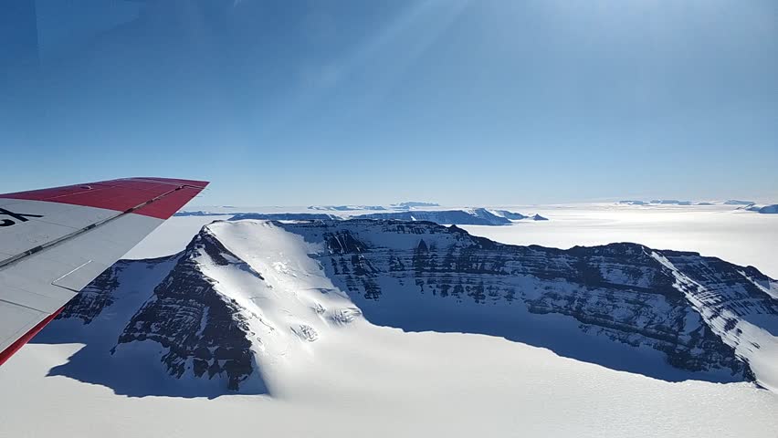 Fly over the snowy Mountains,Antarctica
