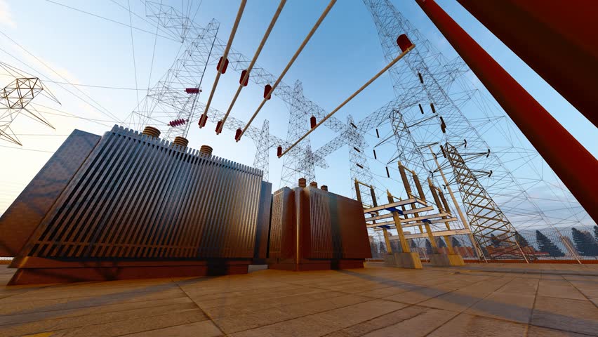 Aerial photography of UHV substation and distribution station