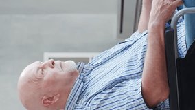 Old man. Patient in a nursing home. Assistance, rehabilitation and health care concept. - Powered by Shutterstock - Get 15% off with code: PIKWIZARD15