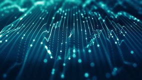 Abstract connected dots and lines on blue background. Communication and technology network concept with moving lines and dots. - Powered by Shutterstock - Get 15% off with code: PIKWIZARD15