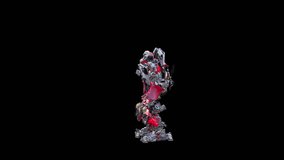 Character Robot Dancing, Robot with Realistic, 3D Rendering Animation, Included in the end of the clip with Alpha matte. - Powered by Shutterstock - Get 15% off with code: PIKWIZARD15