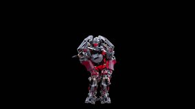 Character Robot Dancing, Robot with Realistic, 3D Rendering Animation, Included in the end of the clip with Alpha matte. - Powered by Shutterstock - Get 15% off with code: PIKWIZARD15