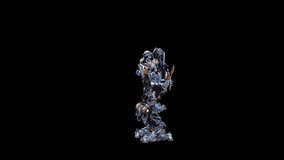 Character Robot Dancing, Robot with Realistic, 3D Rendering Animation, Included in the end of the clip with Alpha matte. - Powered by Shutterstock - Get 15% off with code: PIKWIZARD15