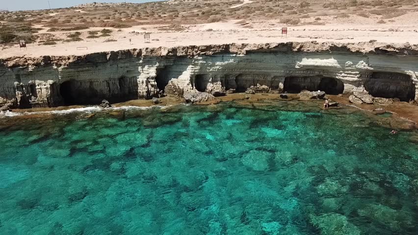 Cyprus - Mediterranean Sea coast. Sea Caves near Ayia Napa.