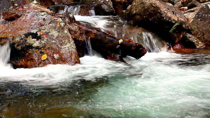 Flow of water in a mountain stream