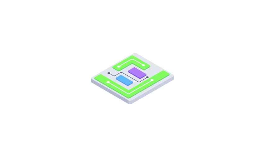 Trendy isometric animated icon of food delivery 

