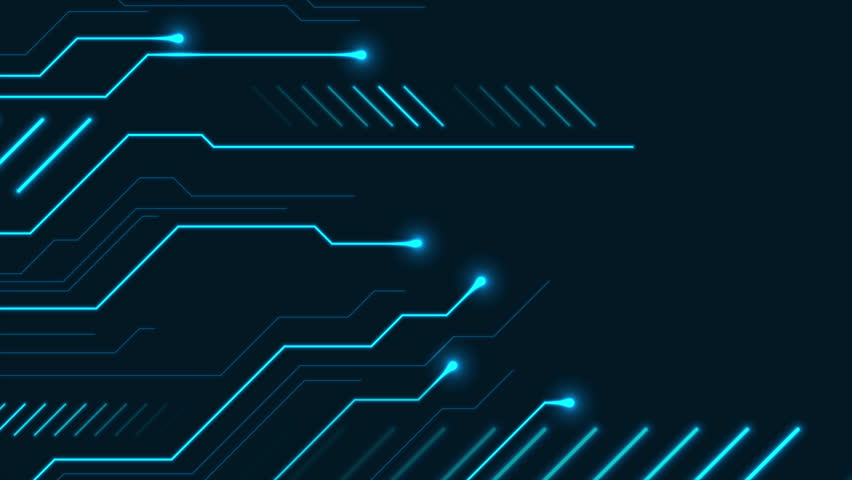 Abstract blue neon technology background with circuit board lines. Futuristic computer chip motion design. Video animation Ultra HD 4K 3840x2160 - Powered by Shutterstock - Get 15% off with code: PIKWIZARD15