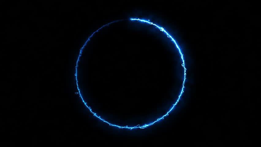 Glowing Spinning Saber Lines. Spinning Wheels Overlay. Electric Circle Lines. 4K