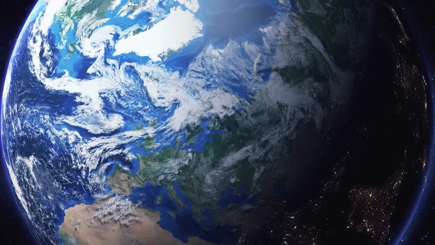 Zooming in and focusing on Pori, Finland frome space - Perfect for Travel Intros and Backgrounds. Realistic 3D Animation.