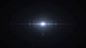 Loop abstract center glow white blue star optical lens flare shine light animation on black background  - Powered by Shutterstock - Get 15% off with code: PIKWIZARD15