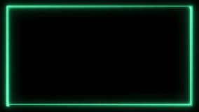 Flickering neon green frame on an isolated black background. Empty neon signboard, billboard fluorescent light glowing on banner background - Powered by Shutterstock - Get 15% off with code: PIKWIZARD15