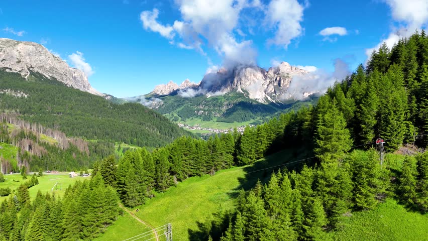 Panoramic view of Sassongher, Corvara, Alta Badia