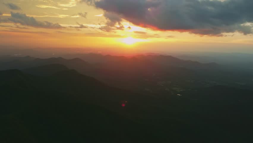 Serene Aerial View of the Lush Green Appalachian Forest near Brasstown Bald, Georgia
