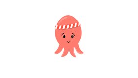 Cute octopus kawaii wiggle animation.  - Powered by Shutterstock - Get 15% off with code: PIKWIZARD15