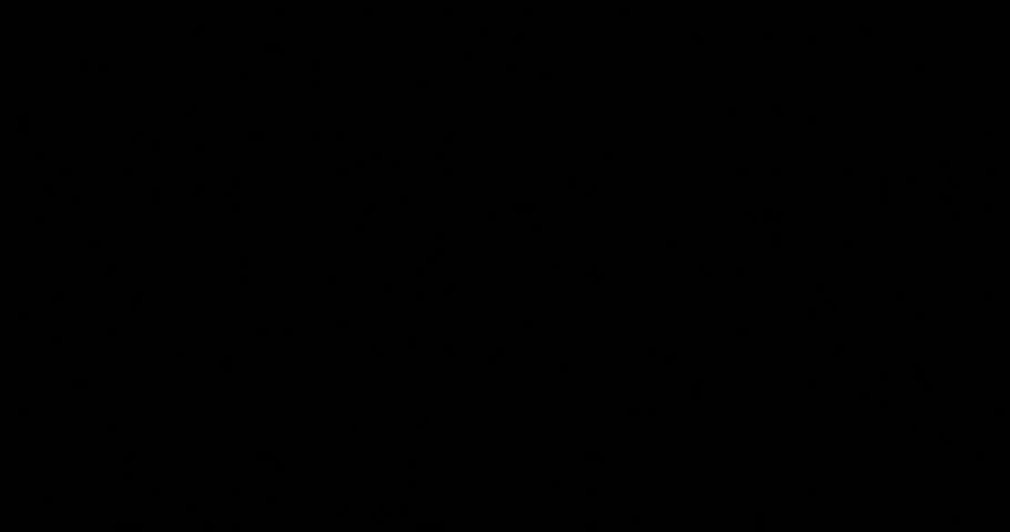Two white lights turn on in the upper left corner of the screen from darkness.