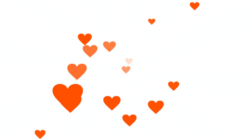 Concentrated lines, red hearts, and sparkling animation, alpha channel