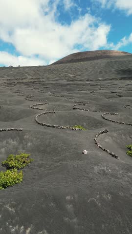4k drone footage from Geria in Lanzarote