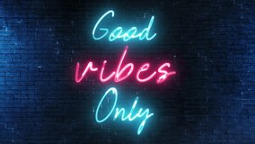 Good Vibes Only text font with light. Luminous and shimmering haze inside the letters of the text Good Vibes Only. Good Vibes Only neon sign. - Powered by Shutterstock - Get 15% off with code: PIKWIZARD15