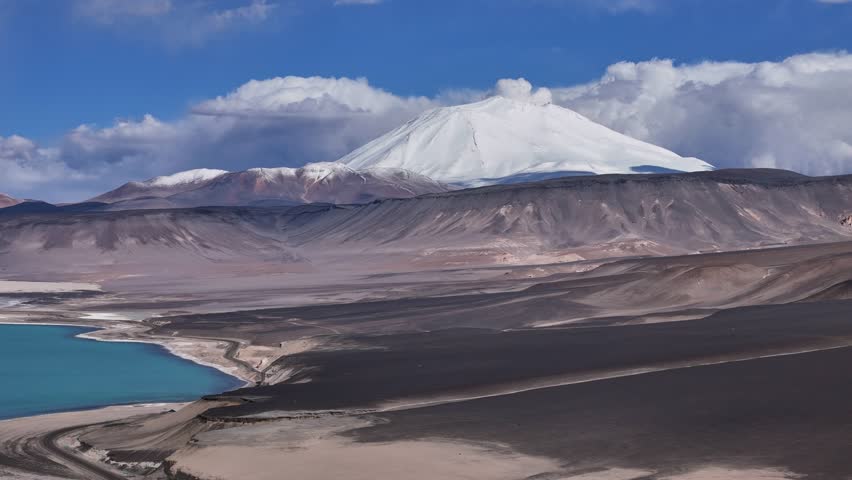Aerial view of Laguna Verde in Bolivia South America