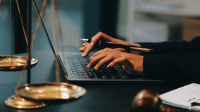 female business woman lawyers working at the law firms. Judge gavel with scales of justice. Legal law, lawyer, documents, advice and justice concept. - Powered by Shutterstock - Get 15% off with code: PIKWIZARD15