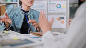 casual good vibe smile laugh conversation brainstorm ideas sharing marketing analysis stretegy talk moment discussion casual cloth Small group of business people working together at the office - Powered by Shutterstock - Get 15% off with code: PIKWIZARD15