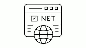 Registration of network domain name animated video, dot net domain url  footage, Cloud computing and Global Web hosting services Clip,  Tld .net register booking animation - Powered by Shutterstock - Get 15% off with code: PIKWIZARD15