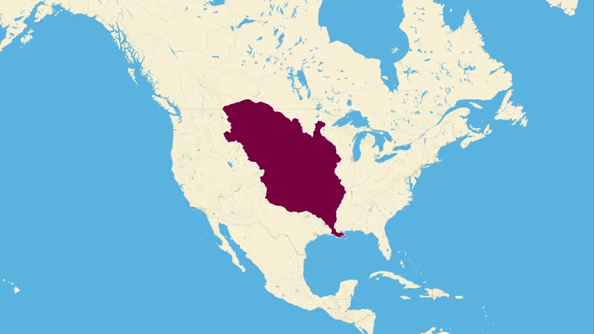 Lousiana purchase Map animation zoom in