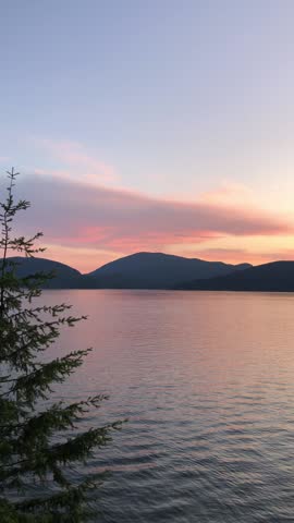 Sunset in Horseshoe Bay Mountains and Ocean
