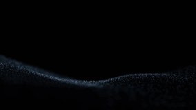 Slow motion looped dotted waves animation on clean black background.	
 - Powered by Shutterstock - Get 15% off with code: PIKWIZARD15