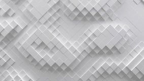 4K clean elegant pure white cubic wall geometric pattern moving background. 2 in 1. Perfect loops. - Powered by Shutterstock - Get 15% off with code: PIKWIZARD15