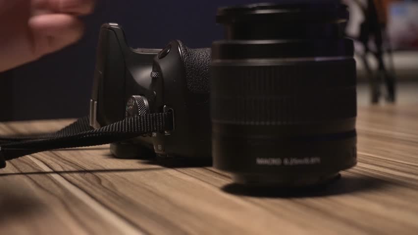 Attaching a camera lens and working