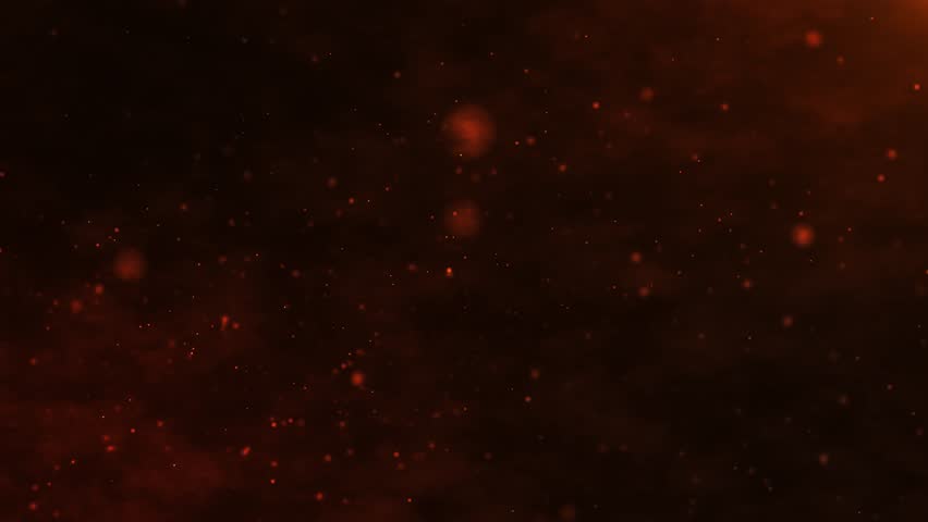 Shimmering, bright particles forming a line and wave flow. Smoke clouds and particle background. Particle movement on dark sky with clouds. Futuristic glitter in space on dark background. 4K animation