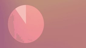 Pie chart animation with three segments on gradient background. Data, infographic, analytics, statistics, business, presentation - Powered by Shutterstock - Get 15% off with code: PIKWIZARD15