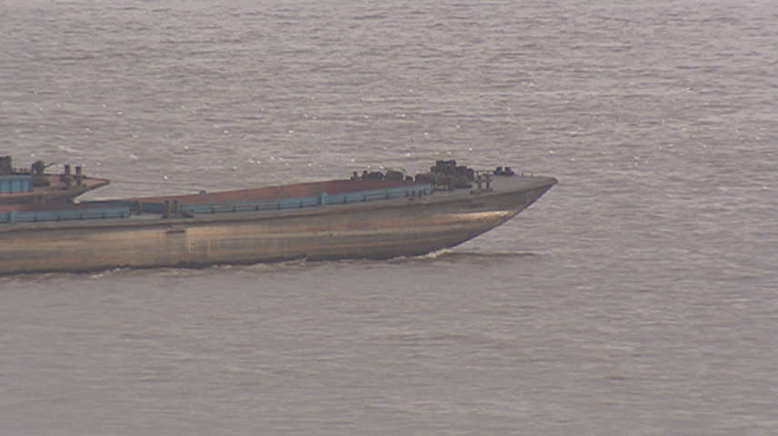 Barges on river