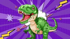 Dinosaur roaring with comic-style effects - Powered by Shutterstock - Get 15% off with code: PIKWIZARD15